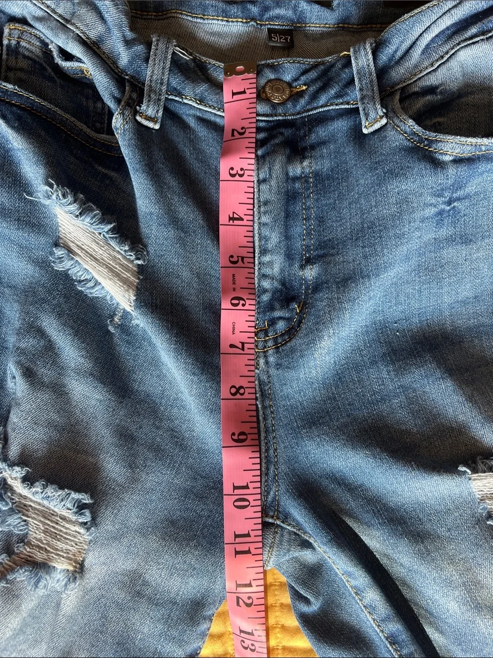 Judy Blue Distressed Medium Blue Boyfriend Jeans